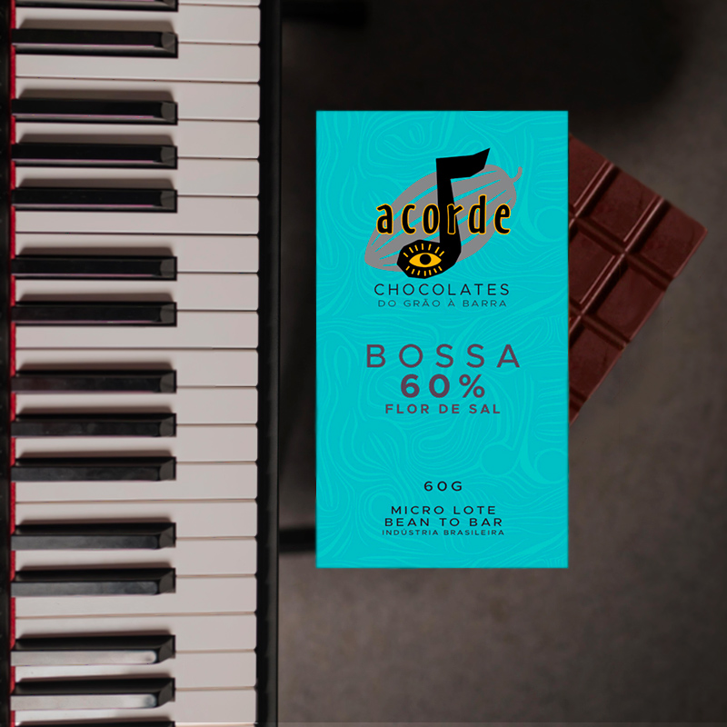 Barra de chocolate 60% e flor de sal- Bossa